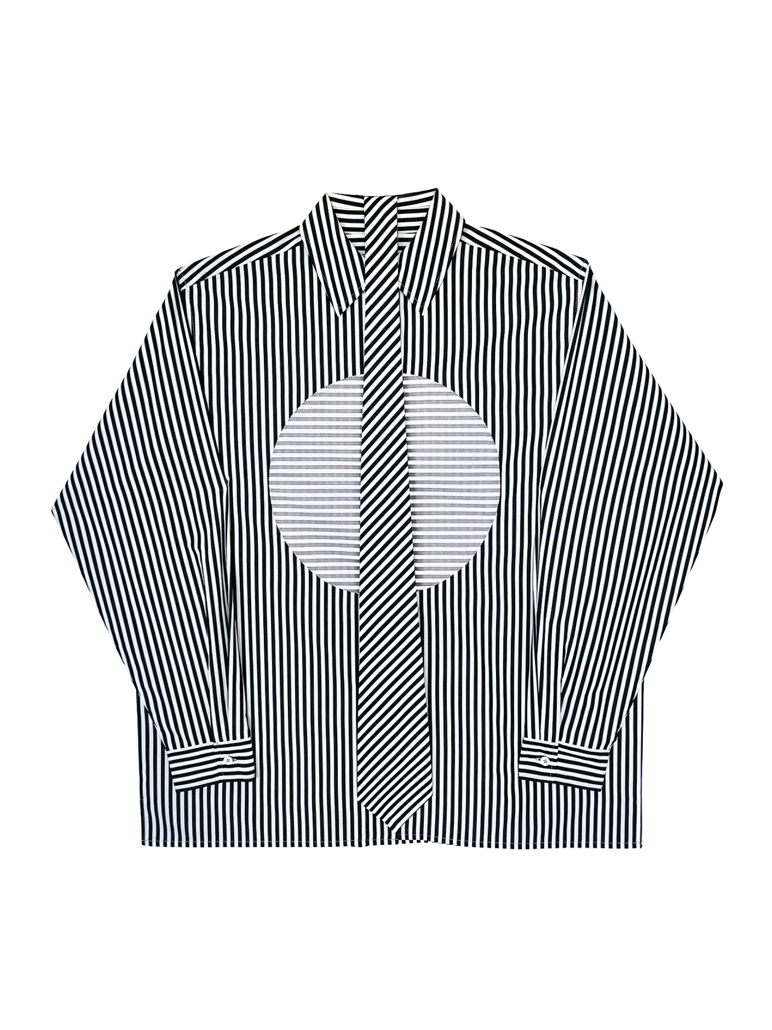 Sun Shirt w Tie - XS/S / Black w Grey