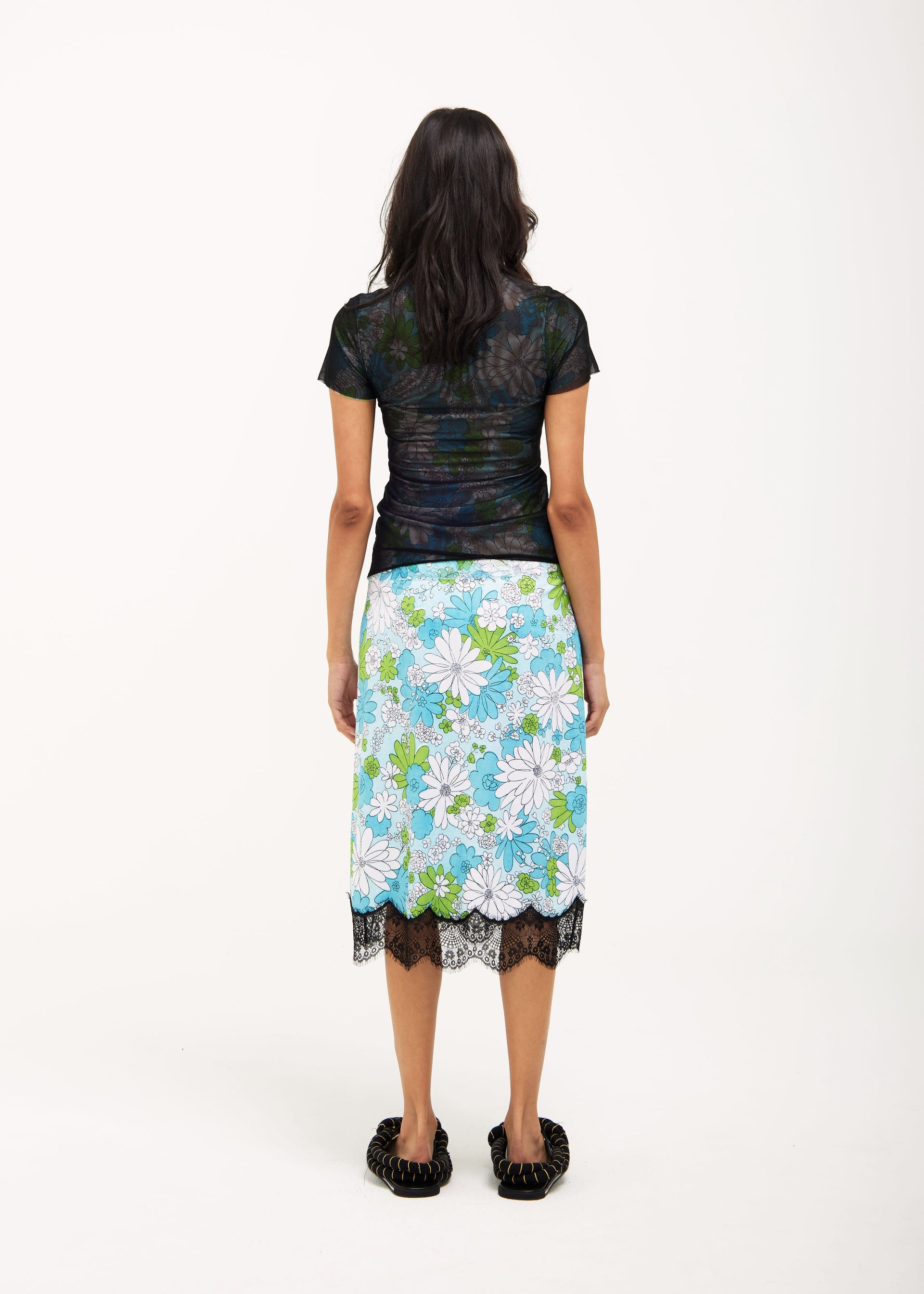 Print Slip Skirt