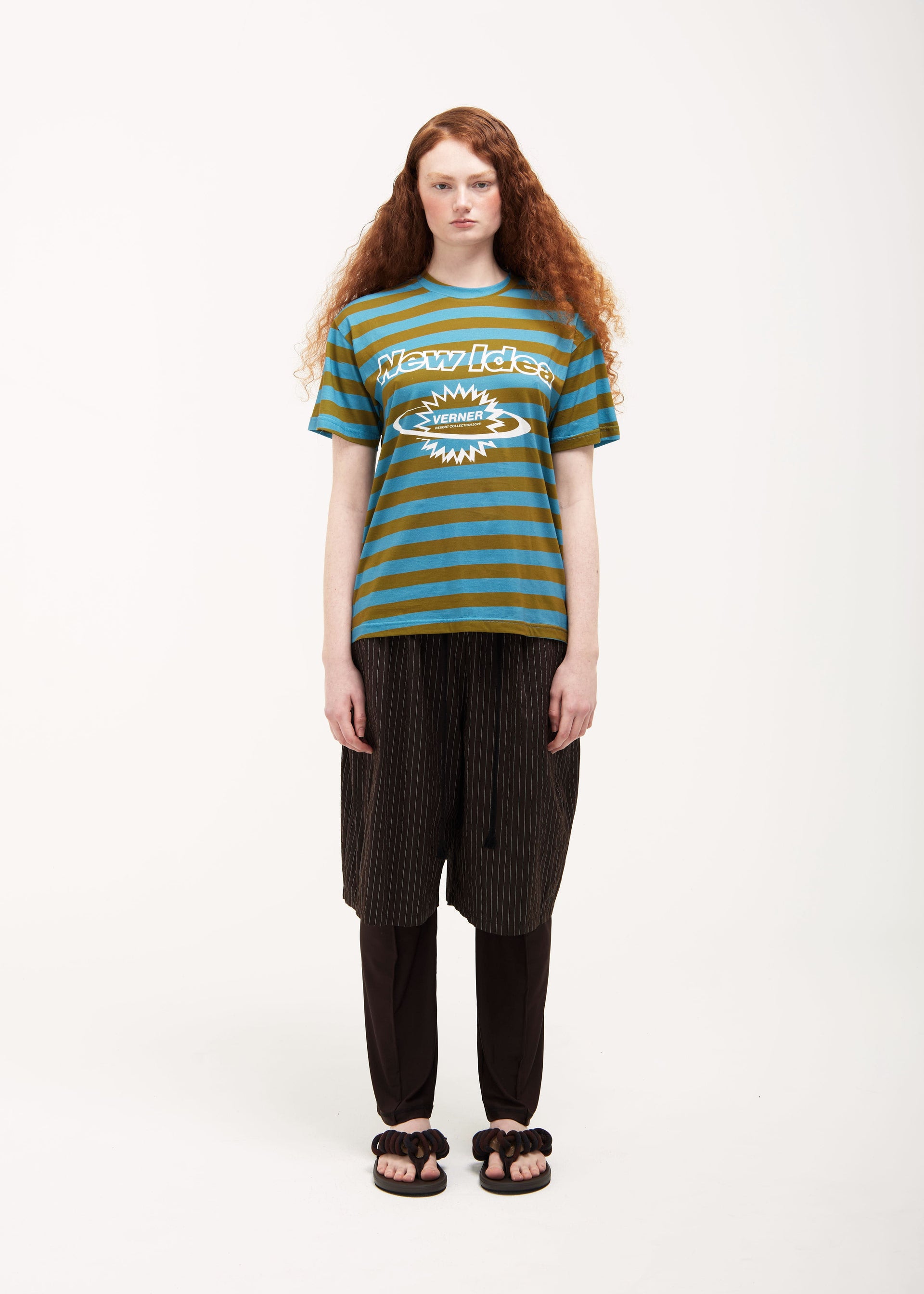 Pinstripe Pleat Shorts